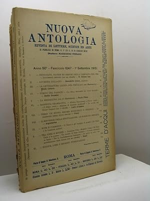 Nuova Antologia. Rivista di lettere, scienze ed arti, anno 50, fascicolo 1047, 1° settembre 1915