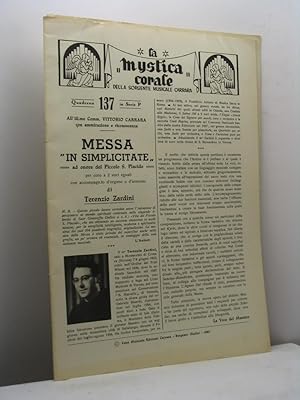 La Mystica corale della sorgente musicale Carrara, anno III, fascicolo 28, ottobre 1950. Quaderno...