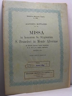 Missa in honorem SS. Stygmatum S. Francisci in Monte Alverniae per coro a due voci simili con acc...