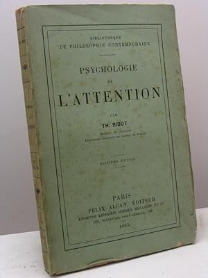 Psychologie de l'attention par Th. Ribot