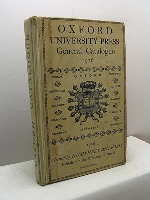 Oxford University Press. General Catalogue 1926