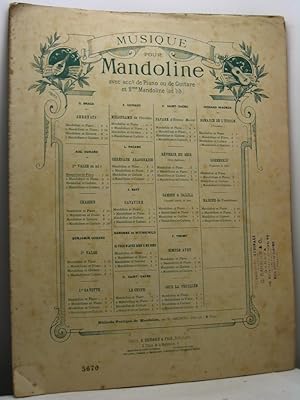1re valse. Mandoline et piano - Musique pour mandoline avec acc.t de piano ou de guitare et 2.me ...