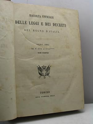 Raccolta ufficiale delle leggi e dei decreti del Regno d'Italia, anno 1865, dal n. 2582 al 2699 q...