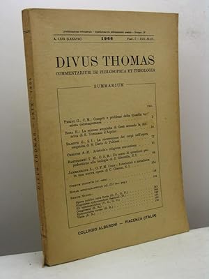 Divus Thomas. Commentarium de philosophia et theologia, anno LXIX (LXXXVII), fasc. I, 1966