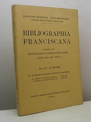 Collectanea Franciscana - Bibliographia franciscana, tomus XII, principaliora complectens opera a...