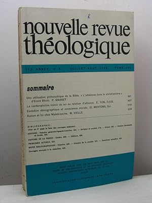 Nouvelle Revue Théologique, 112 annee, tome 102, n. 4, juillet-aout 1980