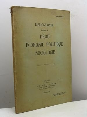 Bibliographie d'ouvrages de Droit Economie Politique Sociologie