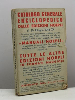 Catalogo enciclopedico delle edizioni Hoepli al 30 giugno 1942-XX