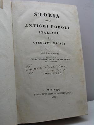 Storia degli antichi popoli italiani di Giuseppe Micali - tomo terzo [e quarto, 120 tavole]