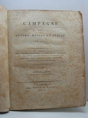 Campagne des austro-russes en Italiae en 1799 - premier cahier