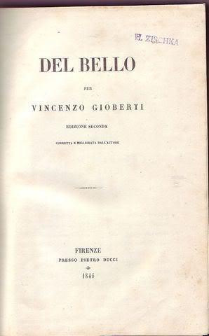 Del Bello per Vincenzo Gioberti edizione seconda corretta e migliorata dall'autore