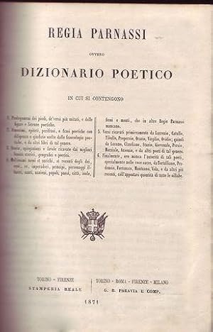 Regia Parnassi ovvero dizionario poetico