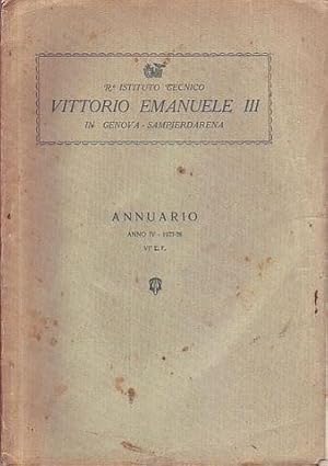 Regio Istituto Tecnico Vittorio Emanuele III (1927-1928)