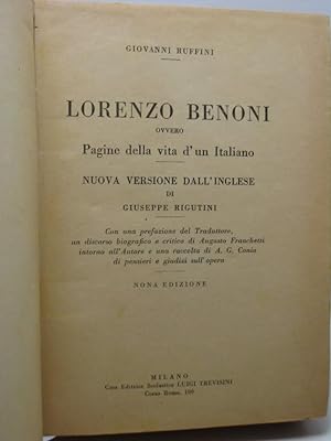 Lorenzo Benoni ovvero pagine della vita d'un italiano
