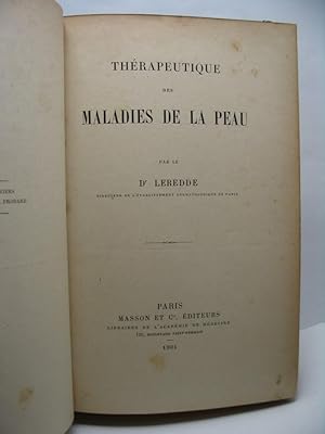 Therapeutique des maladies de la peau par le dr. Leredde