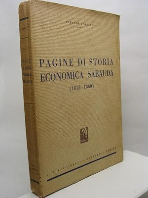 Pagine di storia economica sabauda (1815-1860)