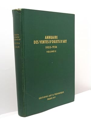 Annuaire des ventes d'objets d'art 1955-1956 volume IX. Resultats des ventes aux encheres du 1.VI...