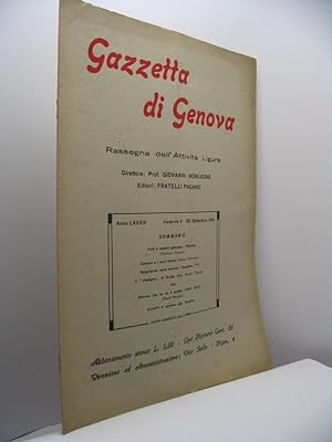 Gazzetta di Genova rassegna dell'attività ligure, anno LXXXIV, n. 9, 30 settembre 1916