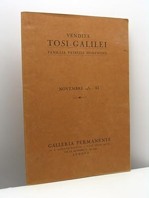 Vendita Tosi - Galilei famiglia patrizia fiorentina, novembre 1932