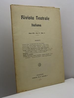 Rivista Teatrale Italiana, anno VIII, volume 13, fascicolo 4