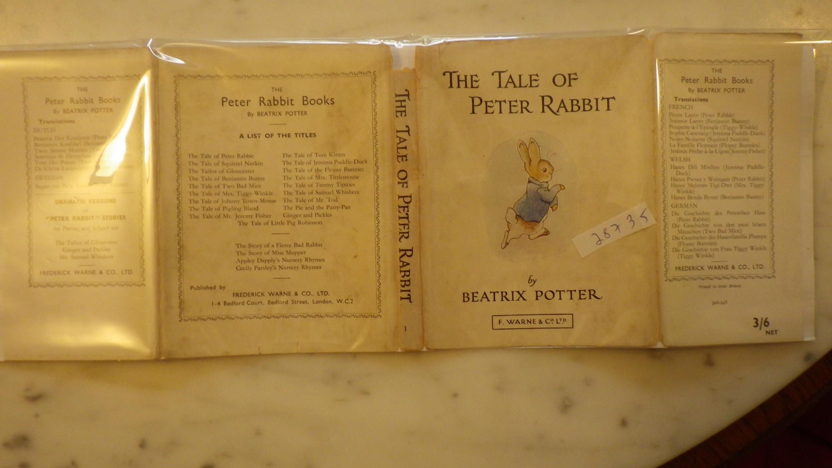 The Tale Of Peter Rabbit Inner Dj Flap 3 6 Net With 2 Sided