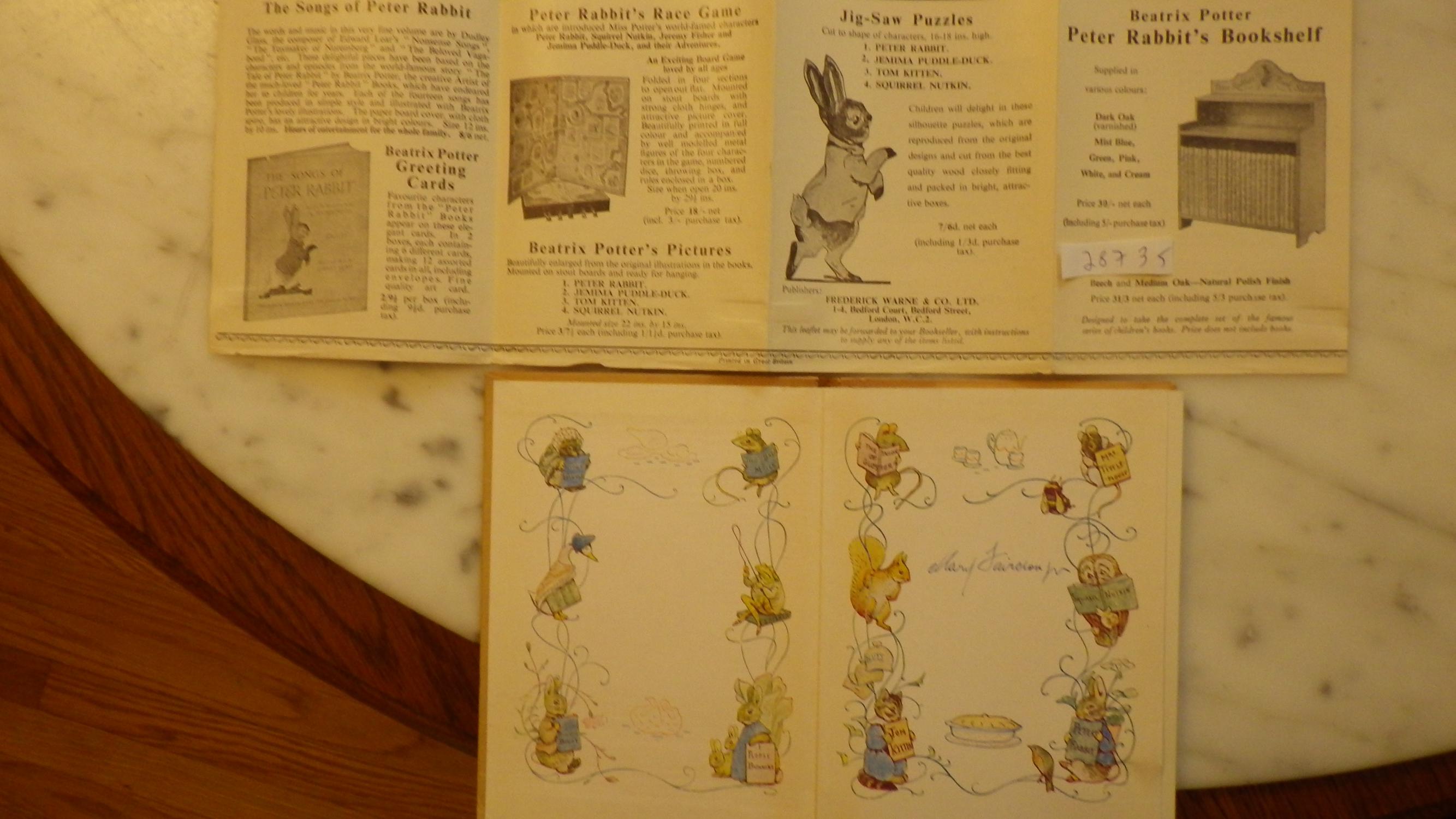 The Tale Of Peter Rabbit Inner Dj Flap 3 6 Net With 2 Sided