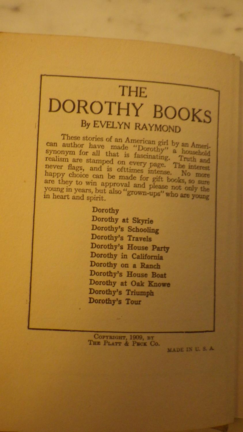 Dorothy on a House Boat
