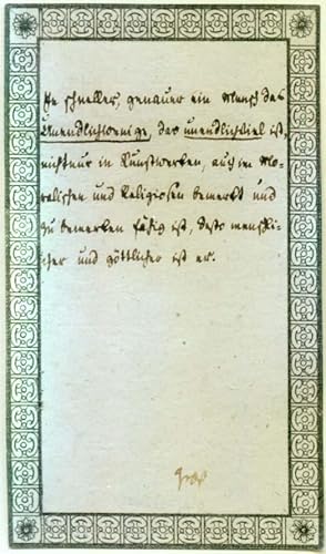 Lavater, Johann Kaspar - Autograph