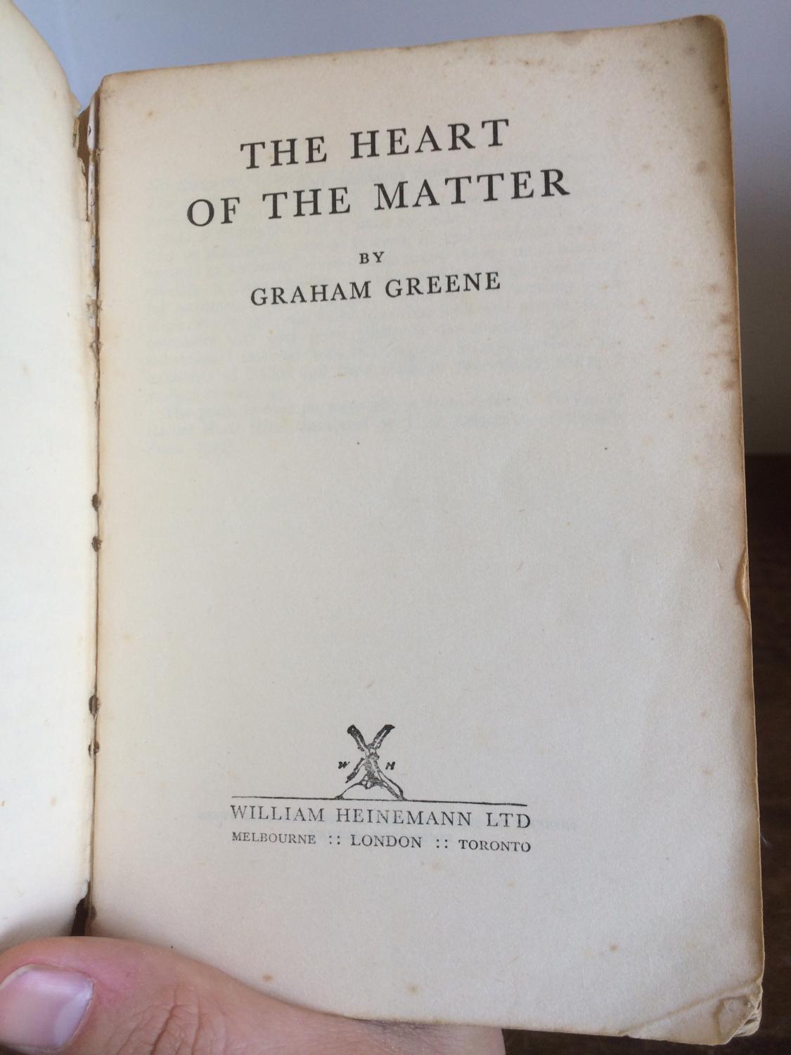 The Heart of the Matter by Graham Greene The Heart of the Matter by Graham Greene
