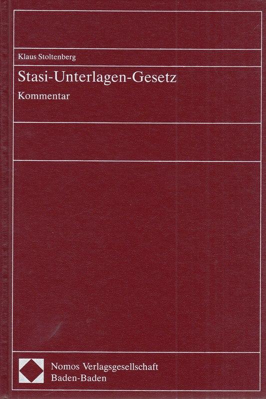Stasi-Unterlagen-Gesetz: Kommentar