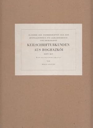 Keilschrifturkunden aus Boghazköi. Heft XLV (Heft 45). Texte des hurrischen Kreises. Deutsche Aka...