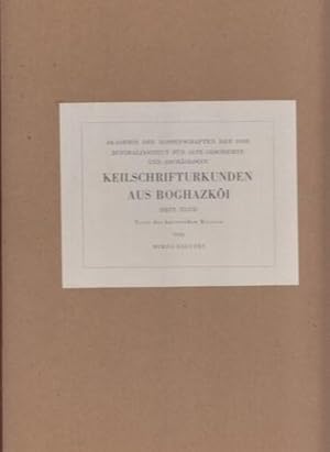 Keilschrifturkunden aus Boghazköi. Heft XLVII (Heft 47). Texte des hurrischen Kreises. Deutsche A...