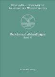 Berlin-Brandenburgische Akademie der Wissenschaften. Berichte und Abhandlungen, Band 1. Hrsg. v. ...