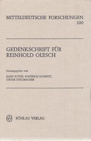 Gedenkschrift für Reinhold Olesch. Mitteldeutsche Forschungen, Band 100.