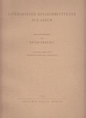 Literarische Keilschrifttexte aus Assur. Unter Mitarbeit von Liane Rost und Franz Köcher.