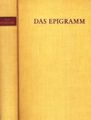 Das Epigramm. Zur Geschichte einer inschriftlichen und literararischen Gattung.