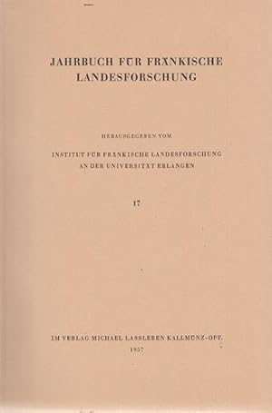 Jahrbuch für fränkische Landesforschung. Hrsg. vom Institut für fränkische Landesforschung an der...