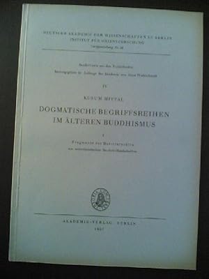 Dogmatische Begriffsreihen im älteren Buddhismus. (1.) Fragmente d. Dasottarasutra aus zentralasi...