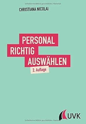 Personal richtig auswählen.