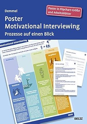 Poster Motivational Interviewing - Prozesse auf einen Blick. Poster in Flipchart-Größe und Arbeit...