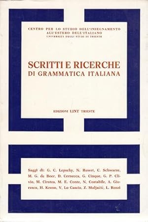 Scritti E Ricerche Di Grammatica Italiana.