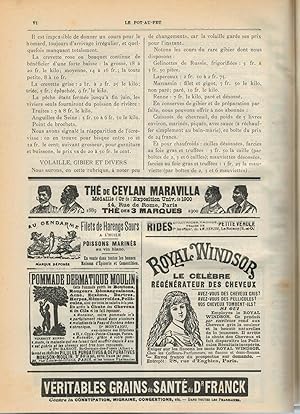 Le Pot-au-feu Journal de Cuisine pratique & d'Economie domestique(1905-1906)