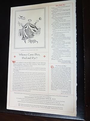 Whence Came Pica, Pied and Pye? 300 Copies of this typographical amusement were printed at the An...