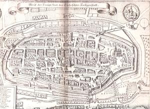 Abriß der HauptStatt des Eychsfeldes Heiligenstatt. Kupferstich-Plan aus Merian.