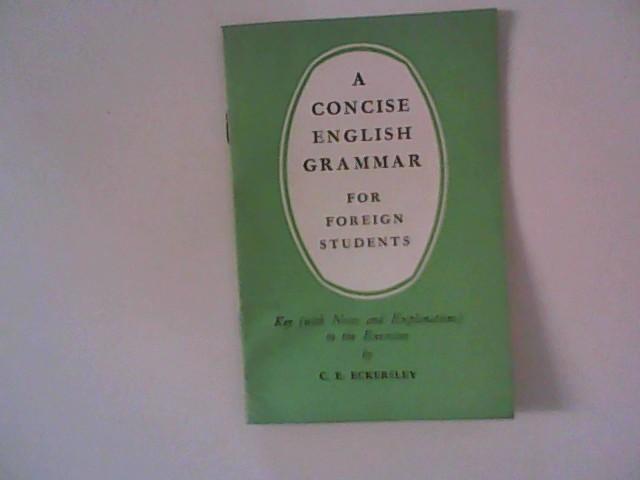 Concise English Grammar for Foreign Students