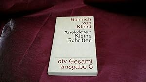 dtv-Gesamtausgabe. Bd. 5. Anekdoten und Kleine Schriften