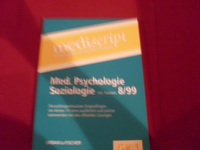 Mediscript, Kommentierte Examensfragen, GK 1, je 2 Bde., Medizinische Psychologie und Soziologie