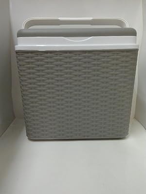 Adriatic Kühlbox 8950 Rattan Optik 24 Liter Farbe Taubengrau inkl. 2x Kühlakkus a 400 ml