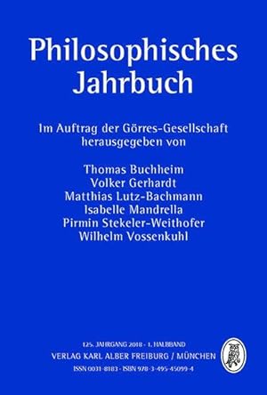 Philosophisches Jahrbuch 125. Jahrgang 2018 - 1. Halbband