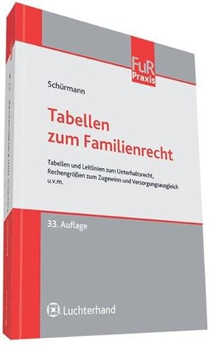 Tabellen zum Familienrecht : Tabellen und Leitlinien zum Unterhaltsrecht, Rechengrößen zum Zugewi...
